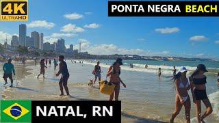 4K Walk on Ponta Negra Beach - Natal, Rio Grande do Norte, Brazil 2021