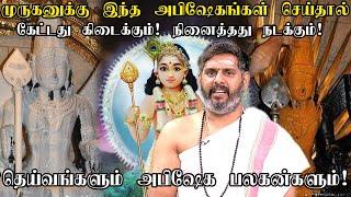 முருகனுக்கு என்ன அபிஷேகம் செய்தால் என்ன பலன் அபிஷேக பொருட்களின் சிறப்பு|Abhishekam Benefits in Tamil