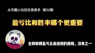 【第22期】盈亏比和胜率哪个更重要？全网讲解盈亏比最透彻的视频