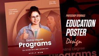 Educational Social Media Poster Design | Photoshop