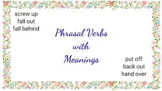 phrasal verbs in english