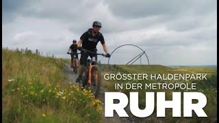 Mountainbiking auf der Halde Hoheward in Herten