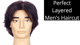 Perfect Layered Men's Haircut Tutorial - TheSalonGuy