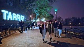 Frozen Shahgoli Winter Walk, Tabriz, Iran | A Peaceful & Serene Evening