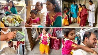 VLOG/ yashwi AKSHARABHYAM/ @KANIPAKAM/pooja/new Saree/TELUGU VLOGS