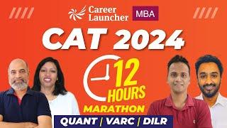 CAT 2024 Marathon | 12-Hour Mega Revision DILR, VARC & QA | Important Questions for CAT 2024