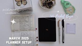 March 2025 | Planner Setup | A6 Pocket Notebook | Bullet Journal Leuchtturm 1917