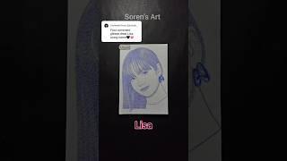  Lisa drawing with her name | Soren's Art #blackpink #lisa #kpop #drawing #sjram