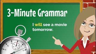 3-Minute English Grammar Lesson - Future with Will (An Introduction)