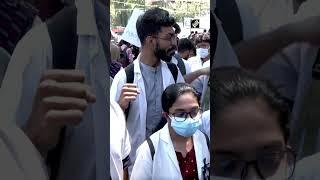 Kerala: Doctors protest in Thiruvananthapuram after female doctor stabbed to death