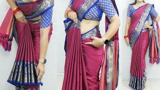 How to drape a saree perfectly for beginners | easy way to saree draping for bridal | beautiful sari