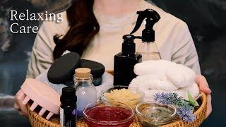 ASMR/SUB A Mysterious and Secret Hot Spring Relaxing Back, Face, and Scalp Care