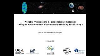 "Predictive processing & the epistemological hypothesis" by Philippe Servajean and Richard Servajean