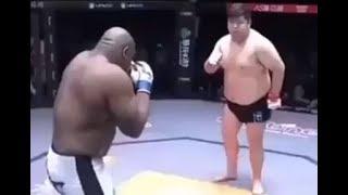 Funniest MMA fight ever - Fat guy beats monster while dancing