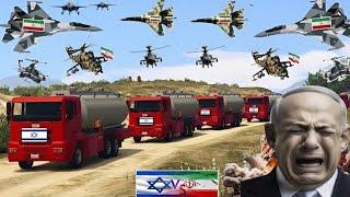 Irani Fighter jets, Drones  & Helicopters Attack On Israeli Military Weapon Convoy Supply in GTA-V