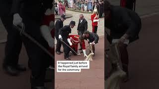 Soldier faints at Windsor Castle