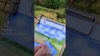 Высокий берег. Река Гавья. Художник Ирина Давидович