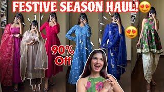 HUGE Myntra Sale HaulUpto 90% Off! Festive Kurta Sets Under Rs.1499/- | Try On Haul \ Rupal Yadav