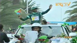  ERITREA WELCOMES HERO BINIAM GIRMAY