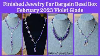 Finished Jewelry For Bargain Bead Box February 2023 Violet Glade #jewelry #diy #beads #unboxing