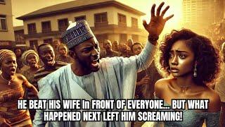 He Beat His Wife in Front Of Everyone... But What Happened Next Left Him Screaming! #africantale