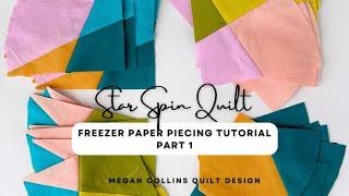 Preparing to Freezer Paper Piece (Star Spin Quilt) by Megan Collins Quilt Design