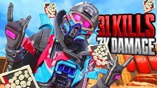 INSANE Octane SOLO and 31 KILLS & 7,383 Damage Apex Legends Gameplay Season 19