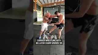 Khamzat Chimaev training with Bellator  Yaroslav Amosov | #Shorts