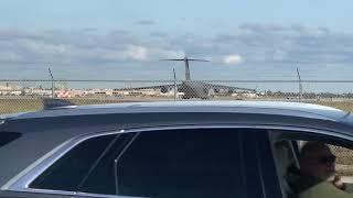 Boeing C-17 Globemaster III taking off from Palm Beach International Airport