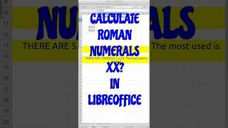 calculating Roman numerals in Liberoffice #libreoffice #linux #tipsandtricks