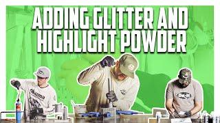 Adding Glitter and Highlight Powder