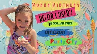 MOANA BIRTHDAY DECOR?? (ITEMS & LINKS IN DESCRIPTION BOX)