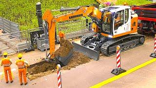 RC Construction Site Night and Day RC Trucks Excavators Fire Trucks Dozer Chemnitzer Modelltage 2025