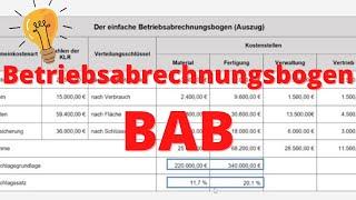 Der Betriebsabrechnungsbogen (BAB) einfach erklärt