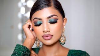 Green Diwali Makeup Tutorial | KRISHKREATIONS