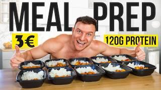 10 cheap meals cooked quickly | 3€ + 120g protein | Meal Prep