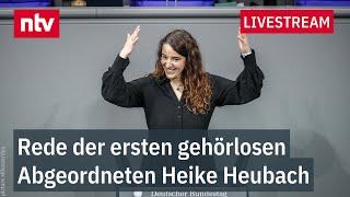 LIVE: Erste Rede der ersten gehörlosen Abgeordneten Heike Heubach