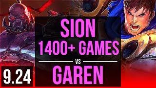 SION vs GAREN (TOP) | 2.8M mastery points, 1400+ games, Triple Kill | EUW Diamond | v9.24