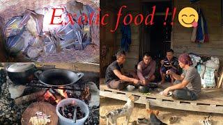 Catch and cook village most exotic food #primitivesurvival