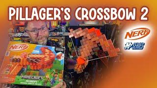 New version of the Nerf Minecraft Pillager's Crossbow that fires N1 darts! Full review.