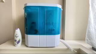 Review ZenStyle Portable Washer Compact Twin Tub 9.9 LB Mini Top Load Washing Machine Washer/Spinner