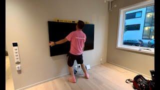 2024 75" Samsung the frame unboxing and wall mounting