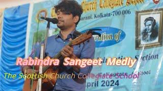 Today 26th April Program at SCOTTISH CHURCH COLLEGIATE SCHOOL, main building. Rabindra Sangeet Medly