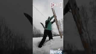 Поход на дачу.Снег выше забора.