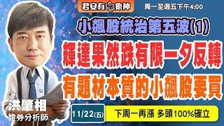 11/22(五)  小飆股統治第五波(1) 輝達果然跌有限一夕反轉 有題材本質的小飆股要買