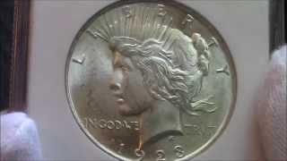 1923 - Peace Silver Dollar - MS65 NGC - Coin Showcase