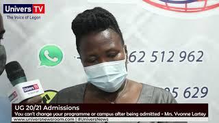 20/21 UG admissions: You can't change your programme/campus after admission - Mrs. Yvonne Lartey