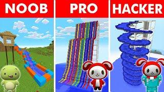 Minecraft NOOB vs PRO vs HACKER: WATER PARK BUILD CHALLENGE