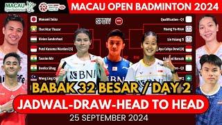 Jadwal 32 Besar Macau Open 2024, Day 2 | HSBC BWF World Tour Super 300