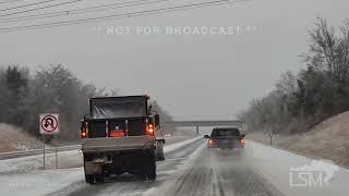 02-03-2022 Murray, Kentucky - Sleet Covered Roads - Ice Storm Beginning